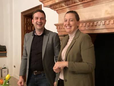 Thomas Herborn und Janina Rieger, die fleiigen Helfer im Hintergrund